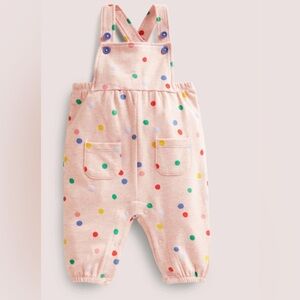 NWT Mini Boden Pink Polka Dot Overalls